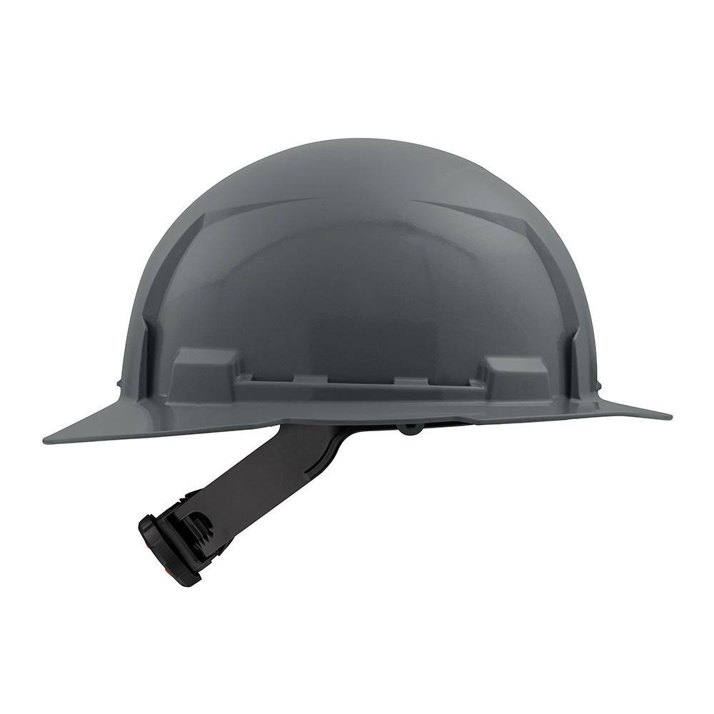 MW BOLT Gray Type 1 Class E Full Brim Non-Vented Hard Hat with 4-Point Ratcheting Suspension (10-Pack) 48-73-1115X10