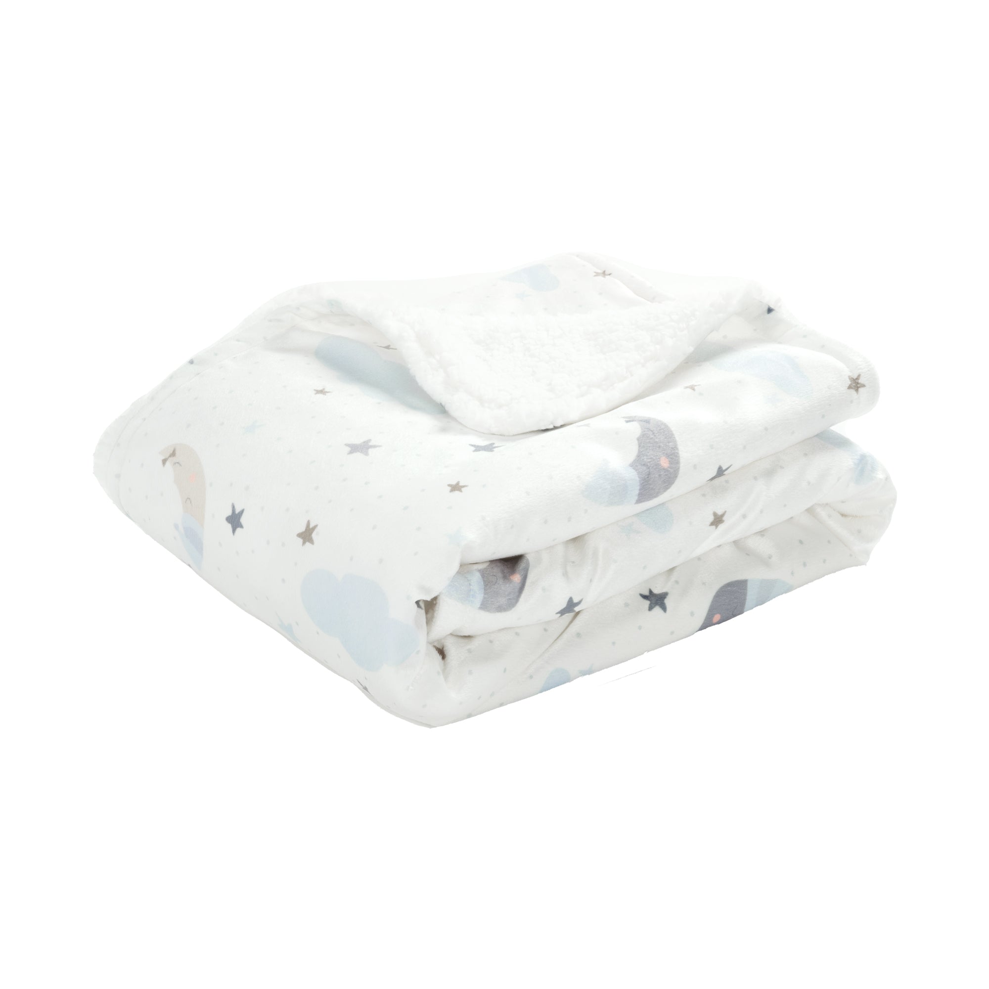 Goodnight Little Moon Soft Sherpa Baby Blanket