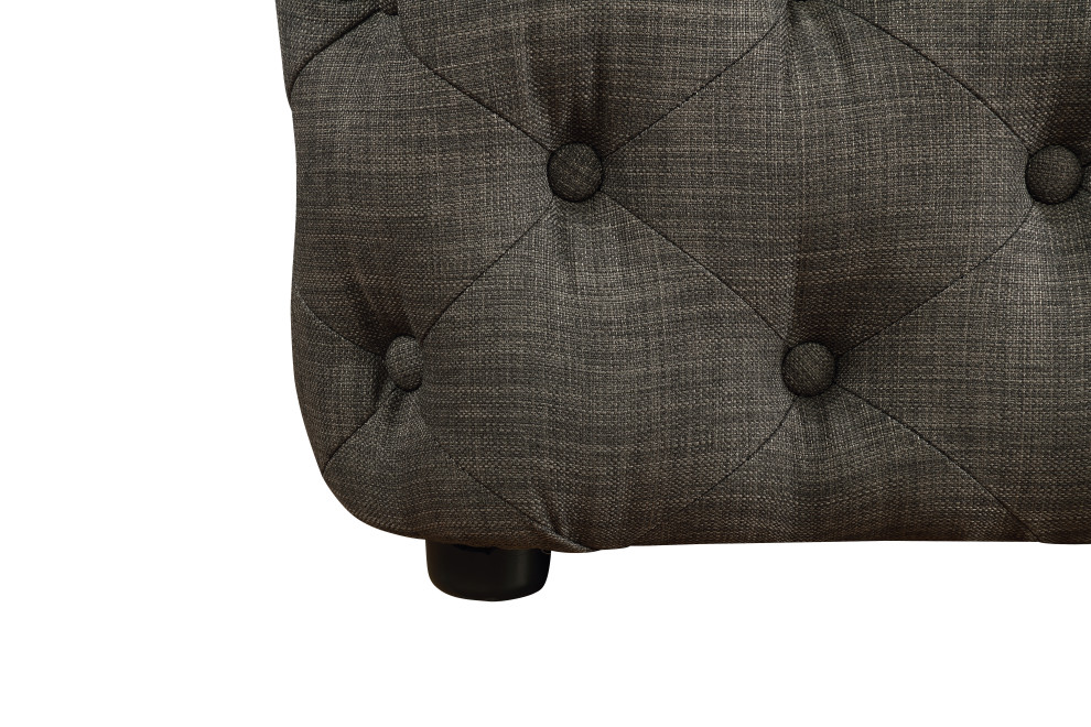 Parisa 53 quotTufted Rectangular Ottoman   Transitional   Footstools And Ottomans   by Best Master Furniture  Houzz