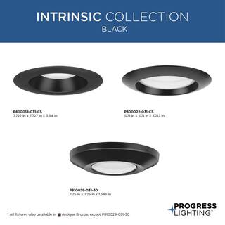 Progress Lighting Intrinsic Collection 7.25 in. Black Flush Mount LED Adjustable Eyeball Ceiling Fixture P810029-031-30