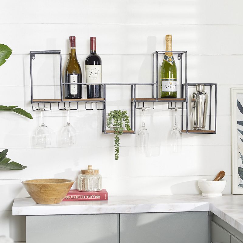 Stella and Eve Metal Contemporary Wine Rack