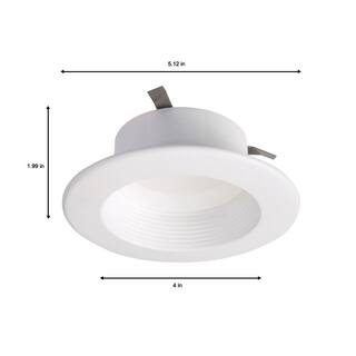 Halo RL 4 in. White Bluetooth Smart Integrated LED Recessed Ceiling Light Trim Tunable CCT (2700K-5000k) RL4069BLE40AWHR