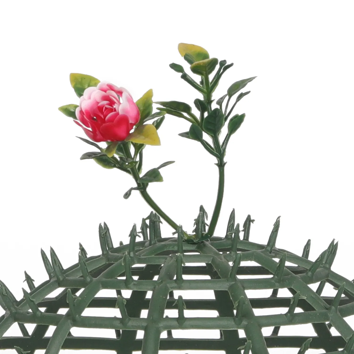 Q14 Home Garden Decorative Supplies Plastic Hanging Wall Artificial Red Rose Flower Topiary Ball Plant