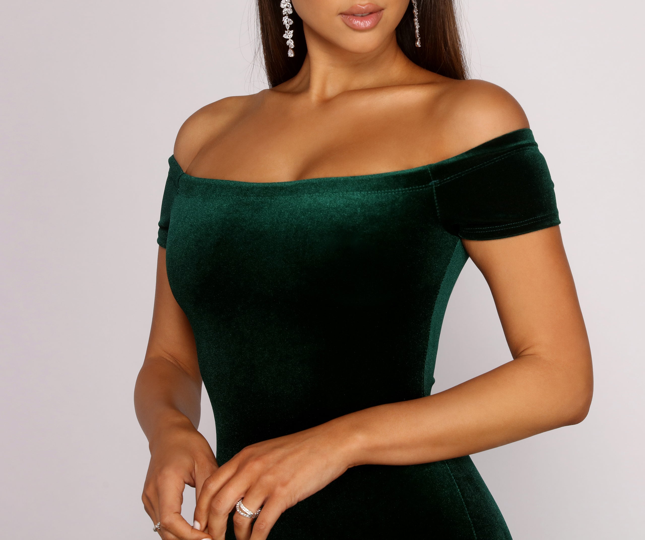 Velvet Luxe Bodycon Midi Dress