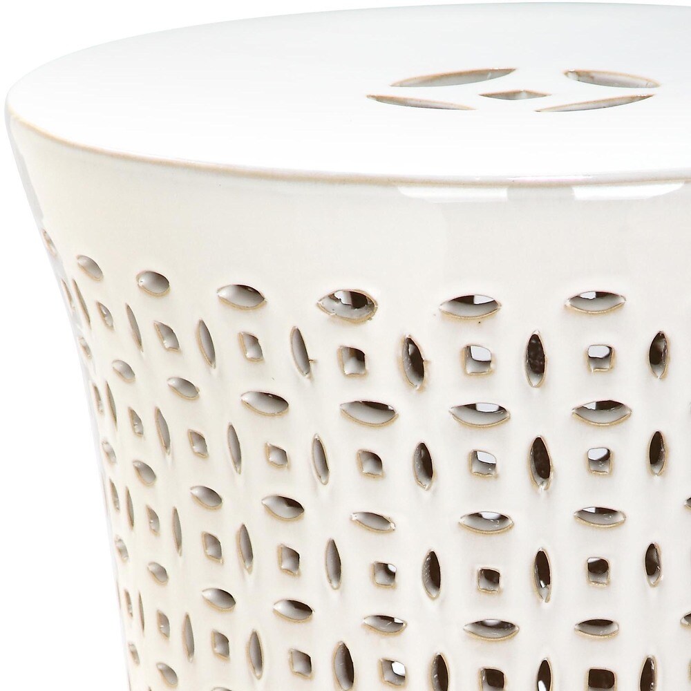 SAFAVIEH Camilla Cream Ceramic Decorative Garden Stool