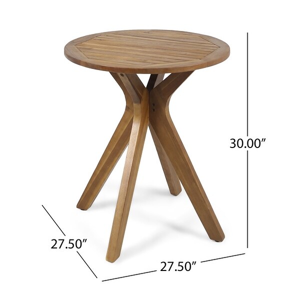 Stamford Outdoor Bistro Table with X Legs by Christopher Knight Home