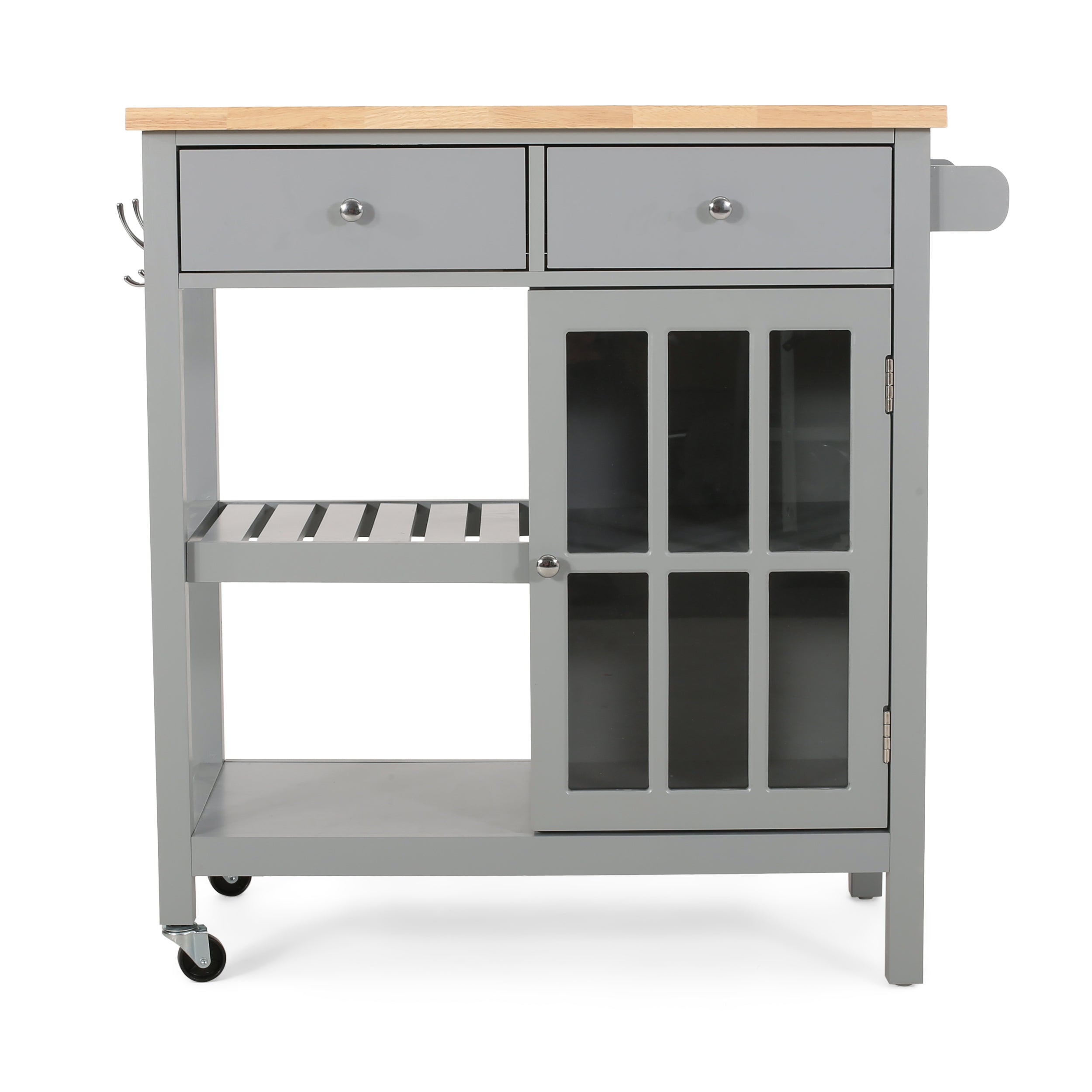 Aidah Contemporary Kitchen Cart with Wheels