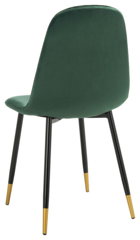 Alexi Dining Chair set of 2 Green / Black   Midcentury   Dining Chairs   by AED Luxury Home Decor  Houzz