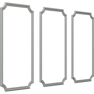 Ekena Millwork 24 in. W x 48 in. H Unfinished Polyurethane Seville Panel Moulding Kit (Triple Panel) PMLKSE24X48C