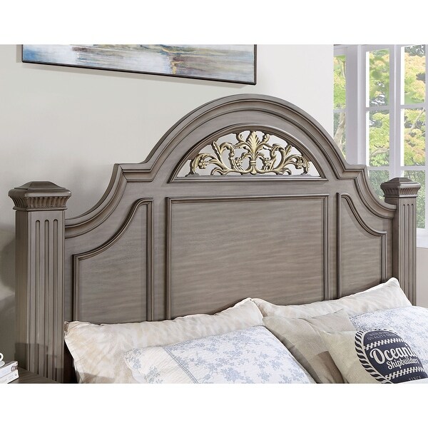 Furniture of America Vame Traditional Grey 5-Piece Bedroom Set - - 36139331