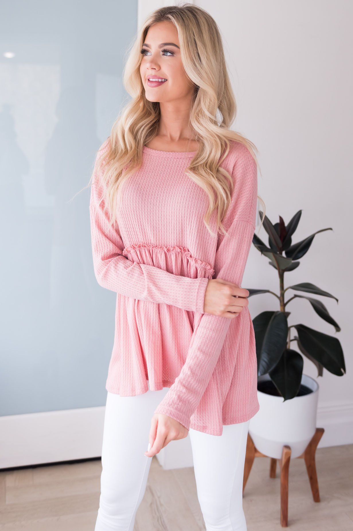 Meaningful Words Modest Babydoll Blouse