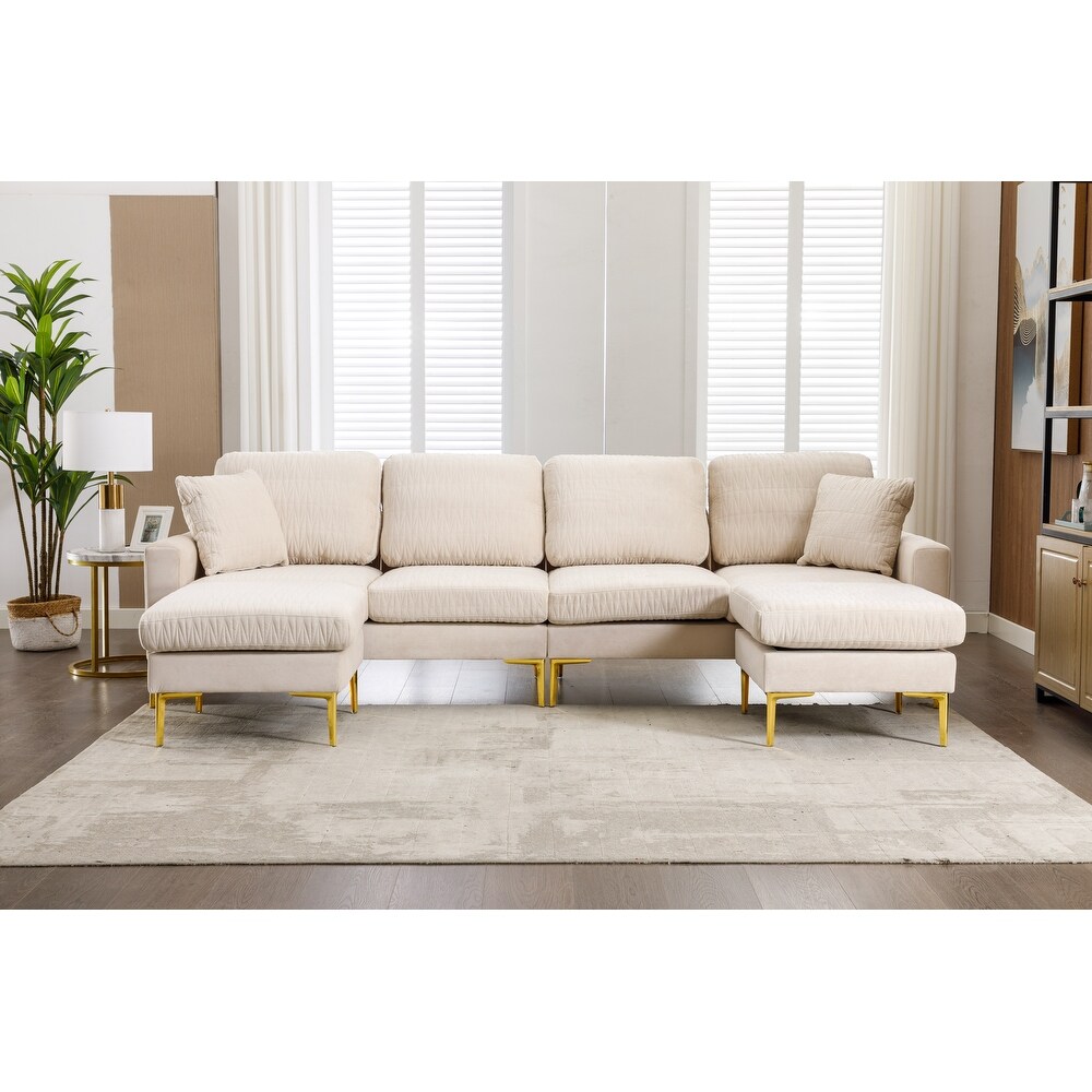 Modular Sectional sofa U Shaped Accent Sofa with Ottoman