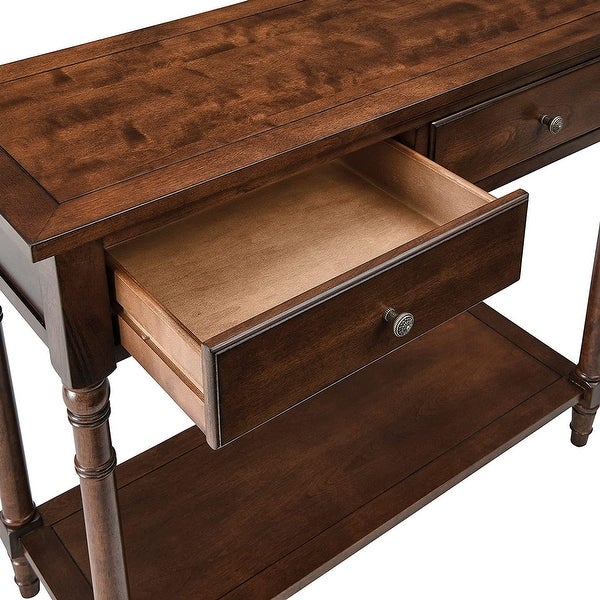 Entryway Table with Storage Drawers Console Table with Shelf