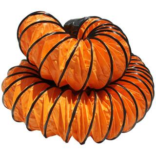 Rubber-Cal 20 in. D x 25 ft. Air Ventilator Orange Coil - Flexible Ducting - Orange 01-191-20