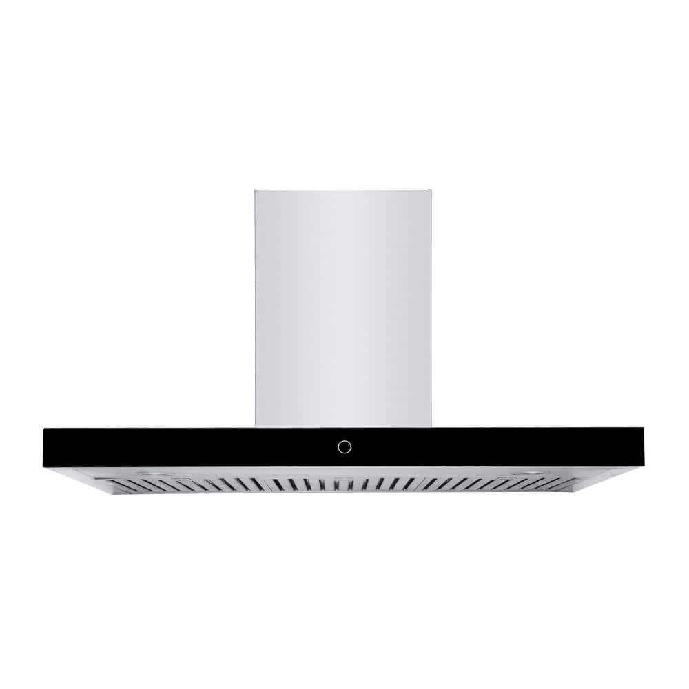 HAUSLANE 30 in Convertible Wall Mount Range Hood with Contemporary Style LED Baffle Filters in Stainless Steel