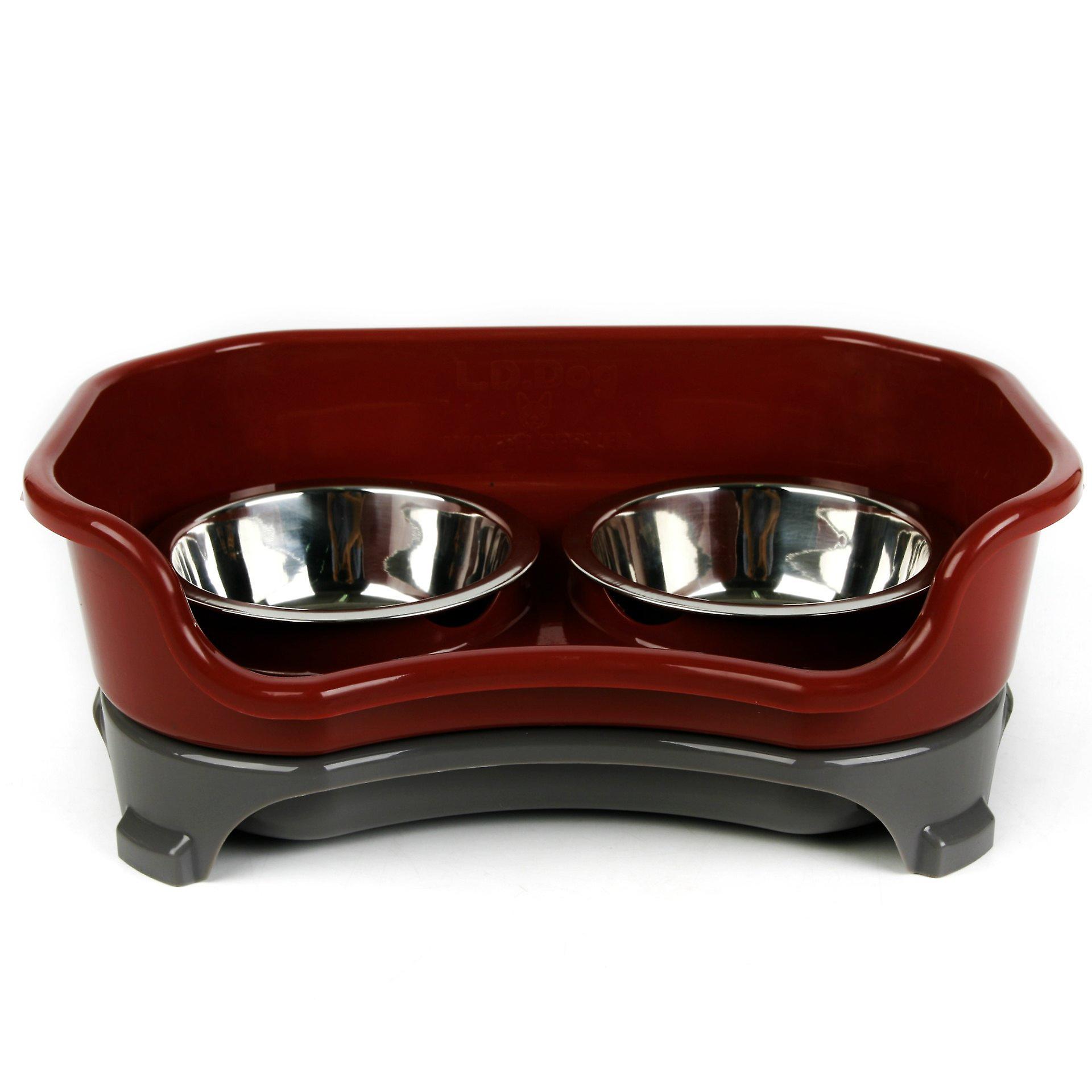 Dog bowl cat bowl pet cat double basin splash-proof bowl