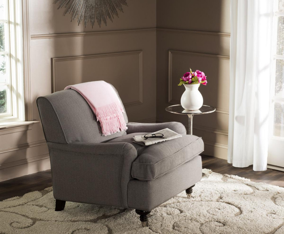 Chester Club Chair Gray   Traditional   Armchairs And Accent Chairs   by V.S.D Furniture  Houzz