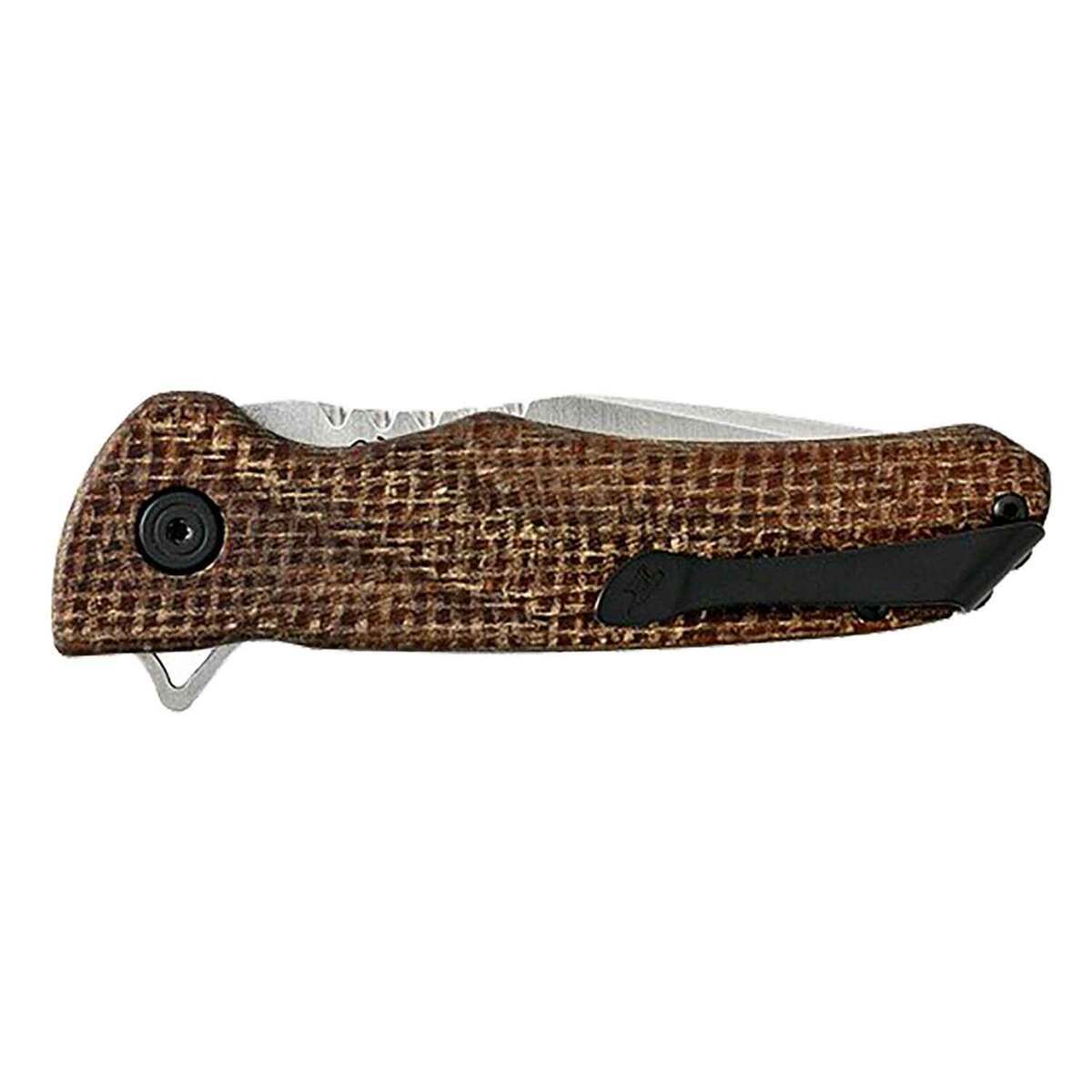 Buck Knives Sprint Pro 3.06in Folding Knife  Burlap Micarta