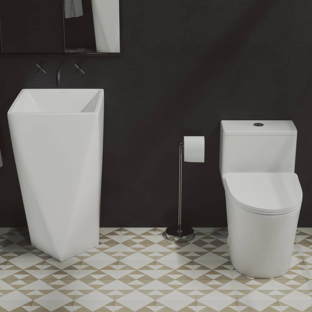 Swiss Madison Arles 1-piece 1.11.6 GPF Dual Flush Elongated Toilet in Glossy White Seat Included SM-1T259