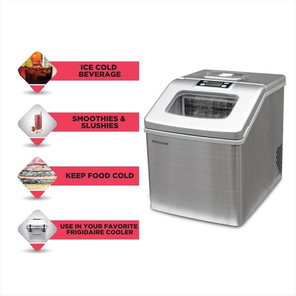 40-Pound Freestanding Ice Maker - stainlesssteel