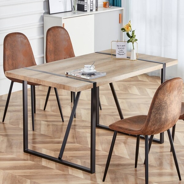 Industrial Rectangular MDF Dining Table for Desks，Kitchens，Patios，Dining rooms