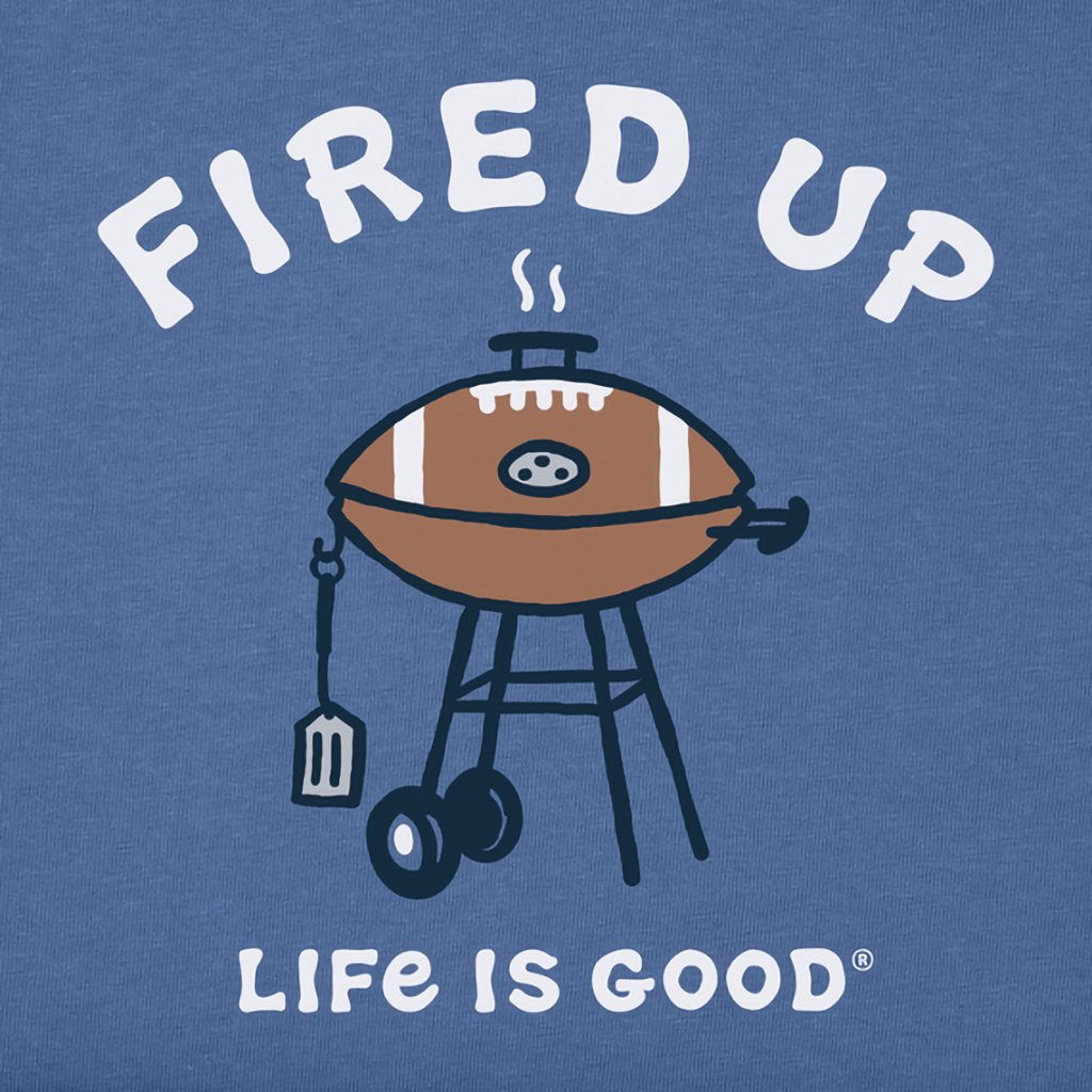 Life Is Good  Men's Fired Up Grill Short Sleeve Tee