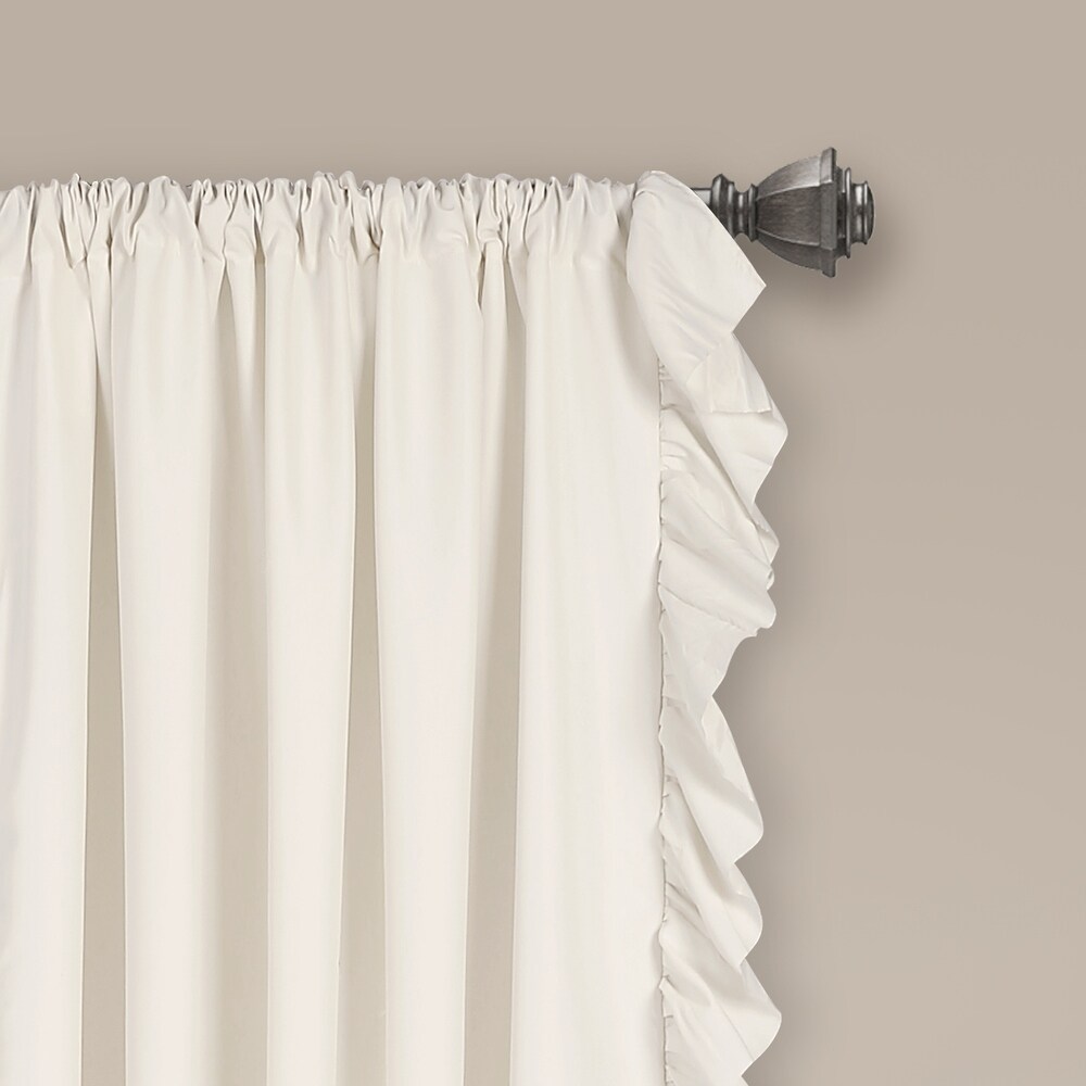 The Gray Barn Gila Ruffled Edge Curtain Panel Pair