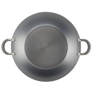 Circulon Elementum Hard-Anodized Nonstick Covered Wok with Side Handles 14-Inch Oyster Gray 81402