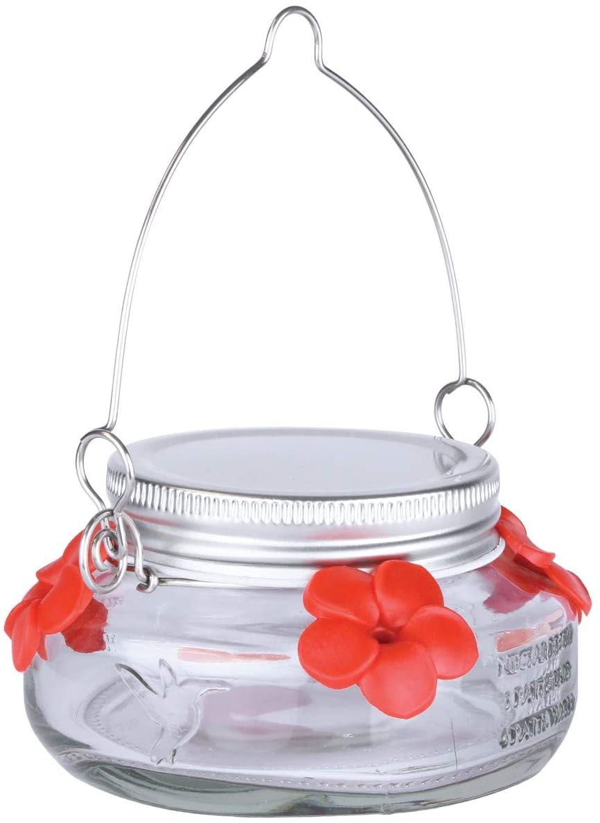 Nature's Way Bird Products (#MJF1) Mason Jar Hummingbird Dish Feeder