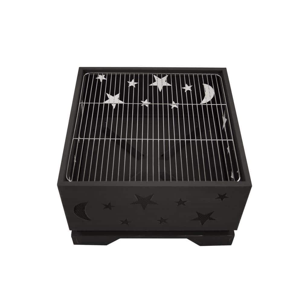 Pleasant Hearth Stargazer Deep Bowl 26 in x 26 in Square Steel Wood Fire Pit in Rubbed Bronze