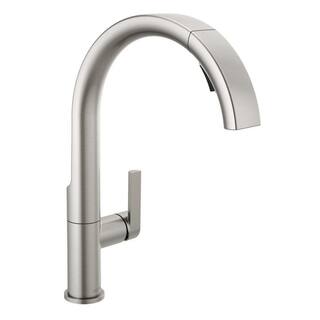 Delta Keele Single-Handle Pull-Down Sprayer Kitchen Faucet in SpotShield Stainless 19824LF-SP