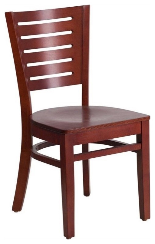 Flash Furniture Darby Restaurant Dining Chair in Mahogany   Transitional   Dining Chairs   by Pot Racks Plus  Houzz