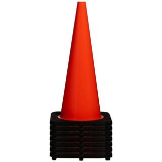 BOEN 28 in. Orange PVC Non Reflective Traffic Safety Cone TC-28