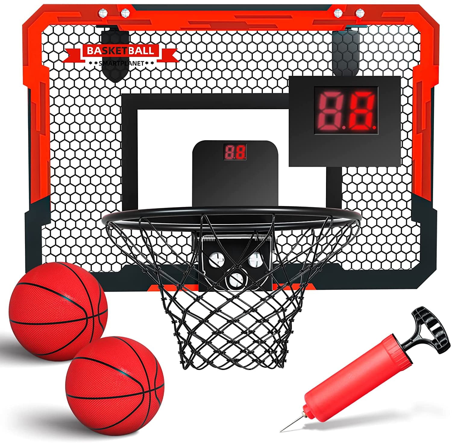 Beefunni Basketball Hoop for Kids， Outdoor Basketball Toys with Scoreboard， Portable Indoor Play Backyard Games for Boys Girls Age 3-8 Gifts