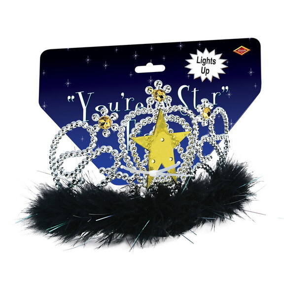 Beistle 60256 Plastic Light Up Star Tiara  w/faux ...