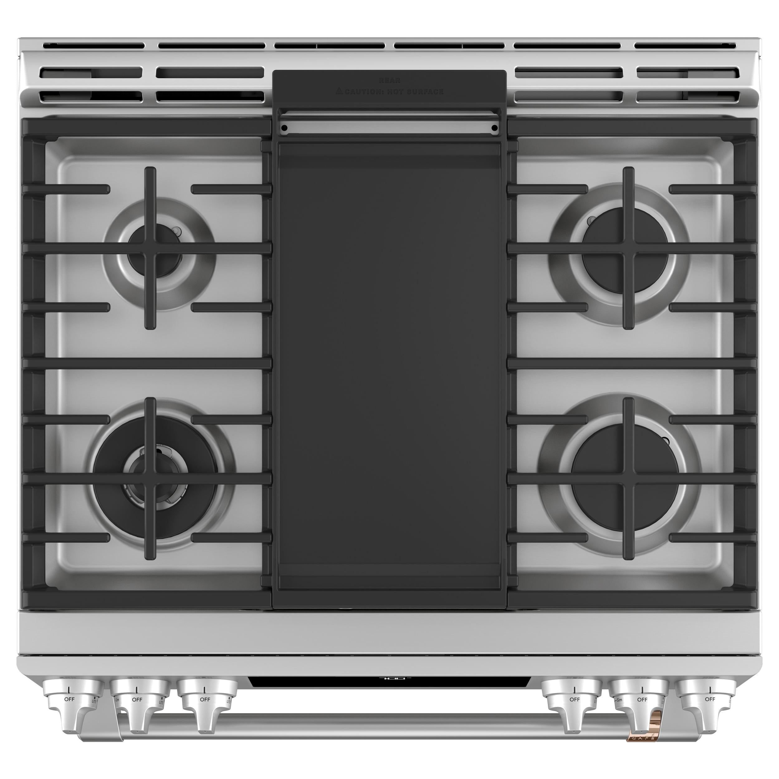 Caf¨¦ 30-inch Slide-in Gas Range with Convection Technology CCGS700P2MS1