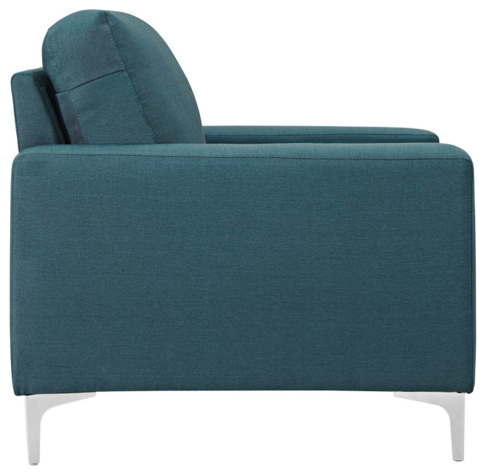 Molly Blue Upholstered Armchair   Midcentury   Armchairs And Accent Chairs   by V.S.D Furniture  Houzz