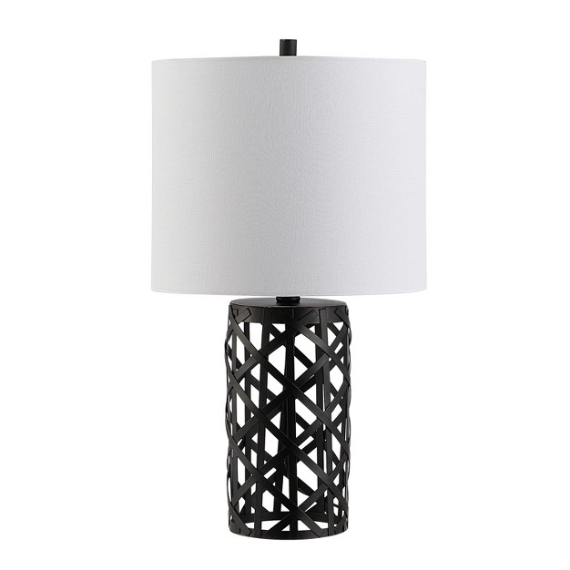 Berny Iron Table Lamp Black Safavieh