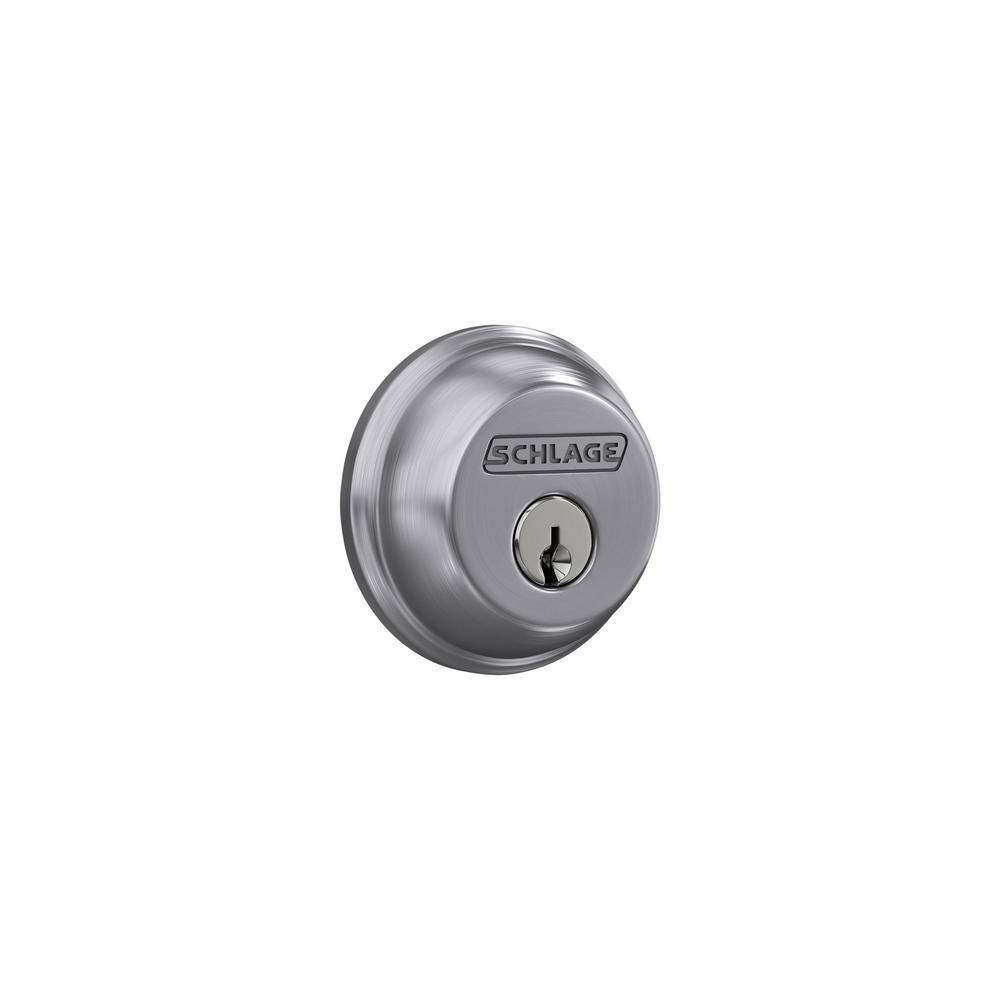 Schlage Satin Chrome Single Cylinder Deadbolt - Light Commercial B60CS G 626