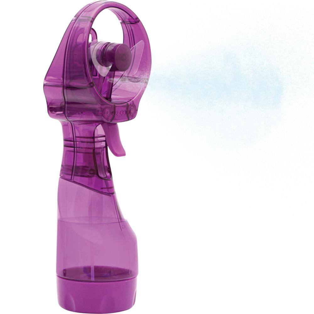 O2COOL Deluxe 3 in. Water Misting Personal Fan in Purple FML0001