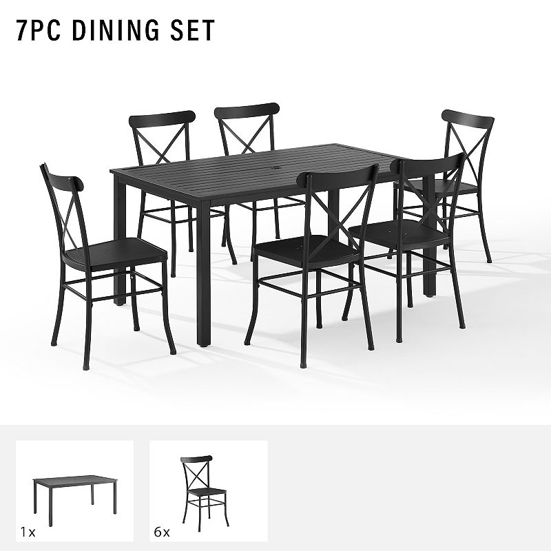 Crosley Astrid Patio Dining Table and Chair 7-piece Set