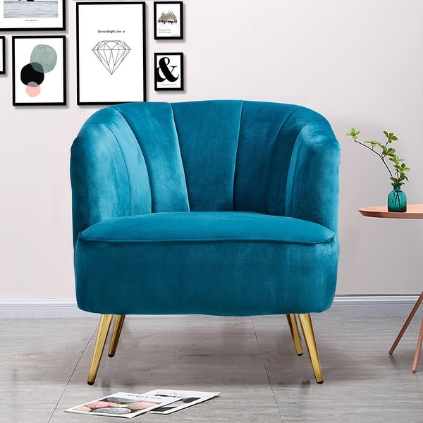 Accent Chair Armchair blue Velvet