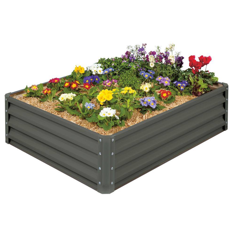 Stratco Raised Garden Bed- Galvanized Metal LG-18424