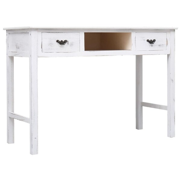 vidaXL Console Table Antique White 43.3