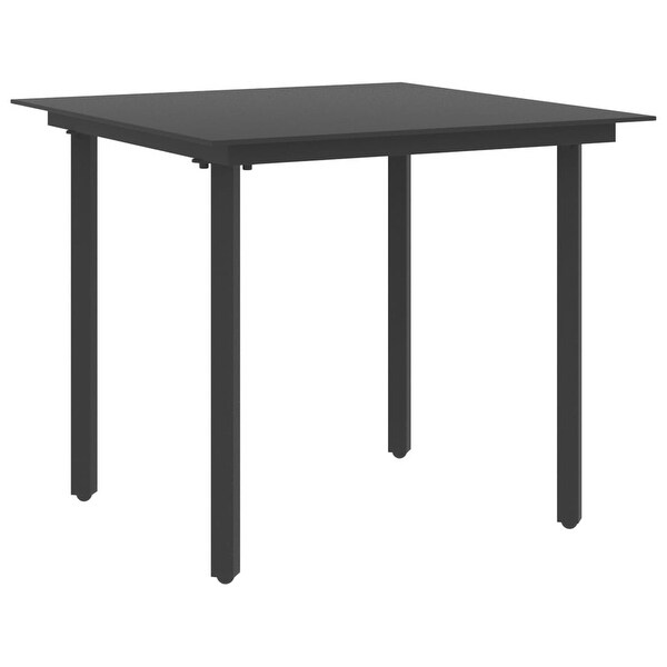 vidaXL Patio Dining Table Black 31.5