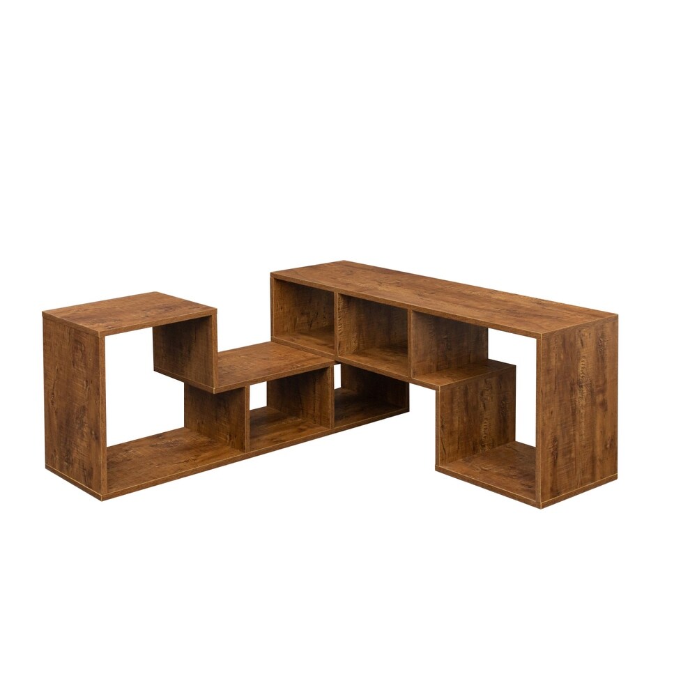 Double L Shaped TV Stand，Display Shelf