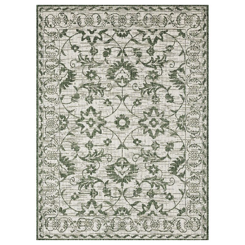 Nicole Miller New York Patio Country Ayala Botanical Floral Indoor Outdoor Area Rug