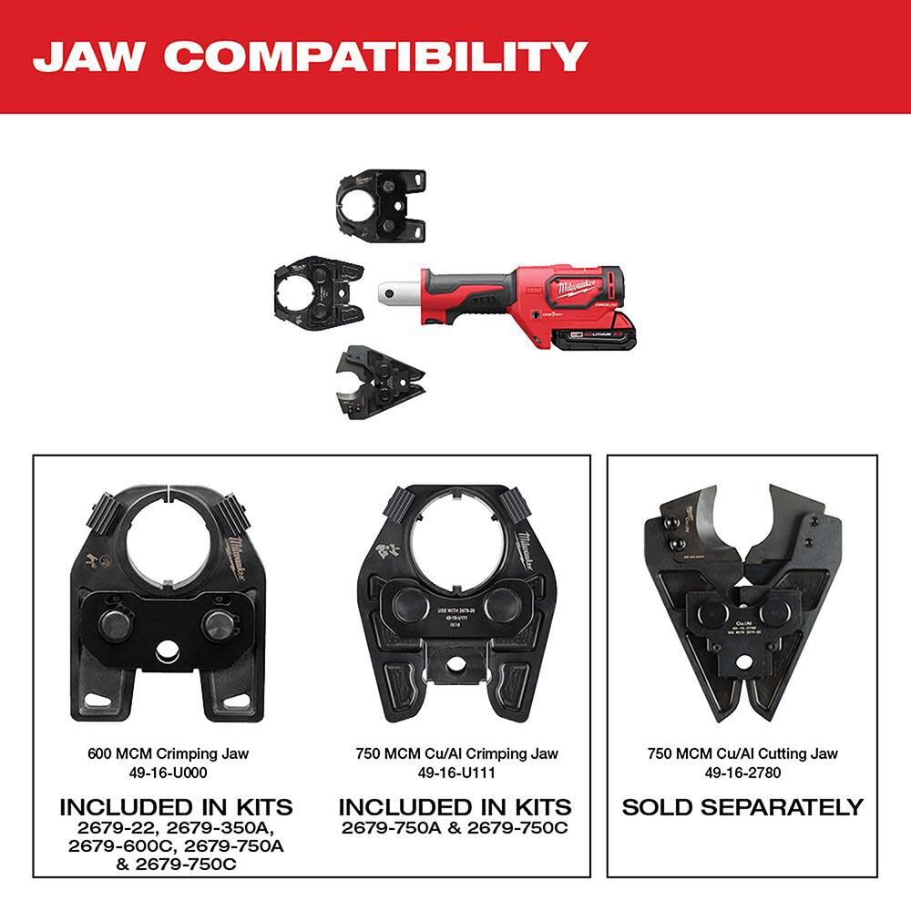 MW M18FORCE LOGIC 600 MCM Crimper 2679-22 from MW