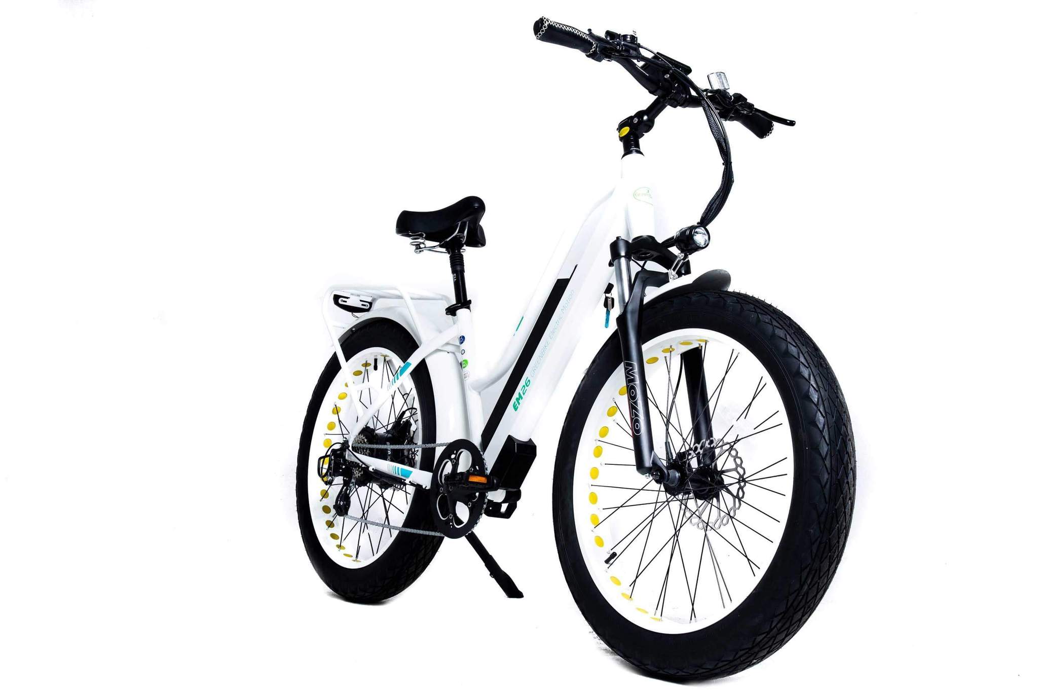 Green Bike Electric EM26 Fat Tire Ebike Low Step Cruiser Frame 48V 750W