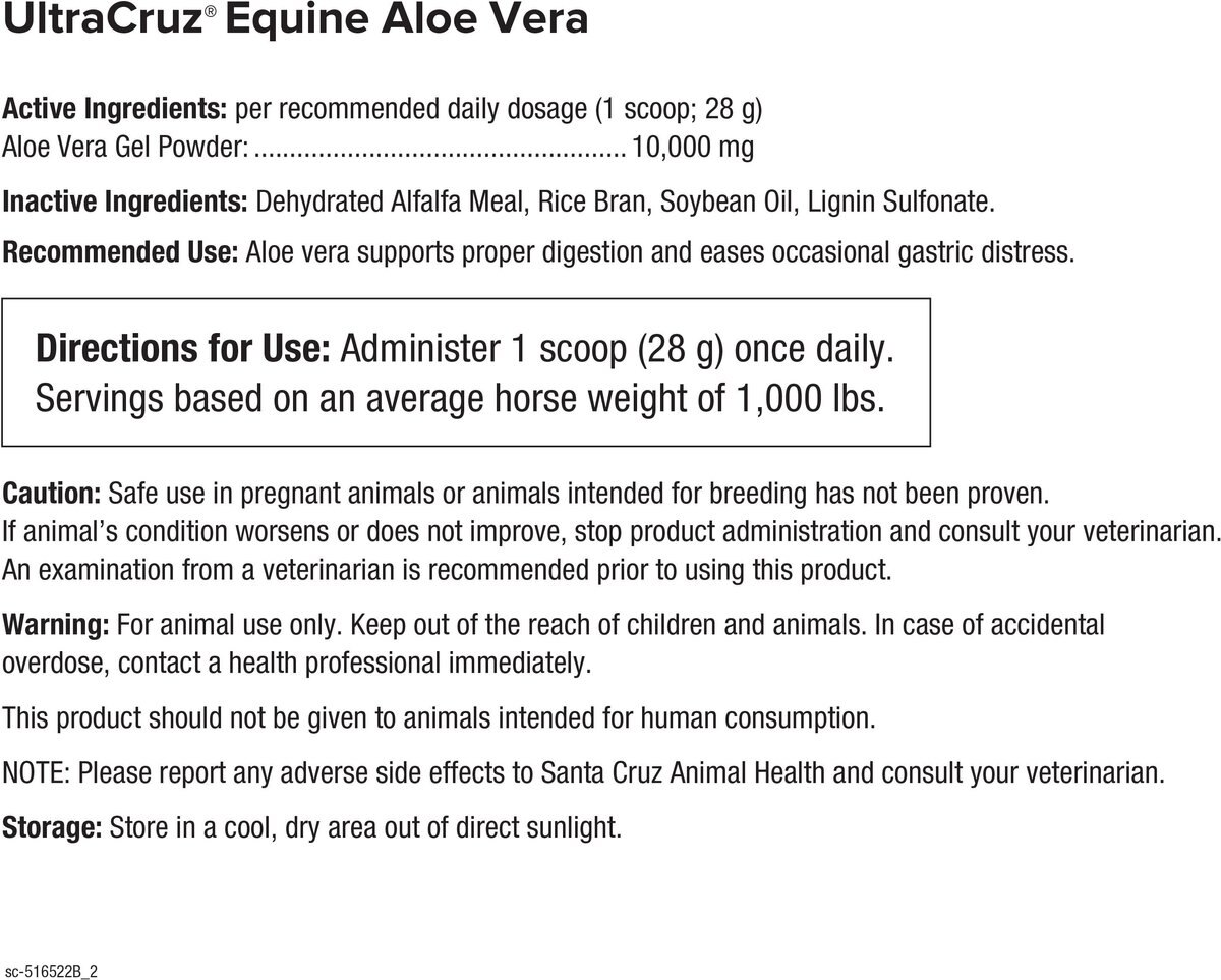 UltraCruz Aloe Vera Digestive Health Pellets Horse Supplement